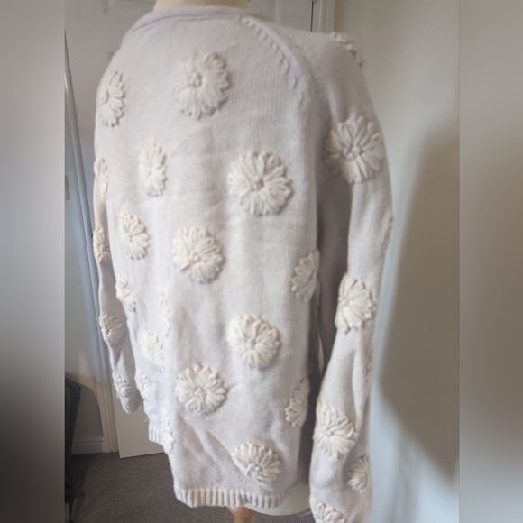 Max Mara cream floral embroidery jumper size - Picture 4 of 9